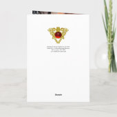 NATIVITEIT MET WITTE LEVENS - MAGISCH VAN CHRISTMA FEESTDAGEN KAART (Achterkant)