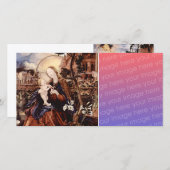 NATIVITEIT MET WITTE LEVENS - MAGISCH VAN CHRISTMA FEESTDAGENKAART (Voorkant / Achterkant)