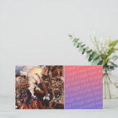 NATIVITEIT MET WITTE LEVENS - MAGISCH VAN CHRISTMA FEESTDAGENKAART (Staand voorkant)