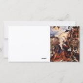 NATIVITEIT MET WITTE LEVENS - MAGISCH VAN CHRISTMA FEESTDAGENKAART (Achterkant)