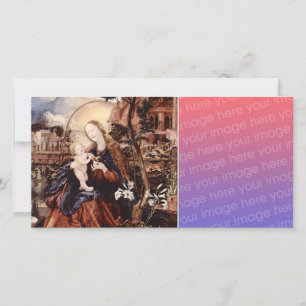 NATIVITEIT MET WITTE LEVENS - MAGISCH VAN CHRISTMA FEESTDAGENKAART