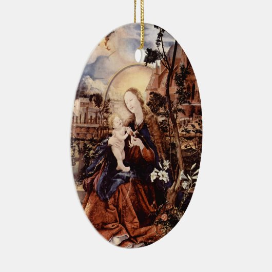 NATIVITEIT MET WITTE LEVENS - MAGISCH VAN CHRISTMA KERAMISCH ORNAMENT (Rechts)
