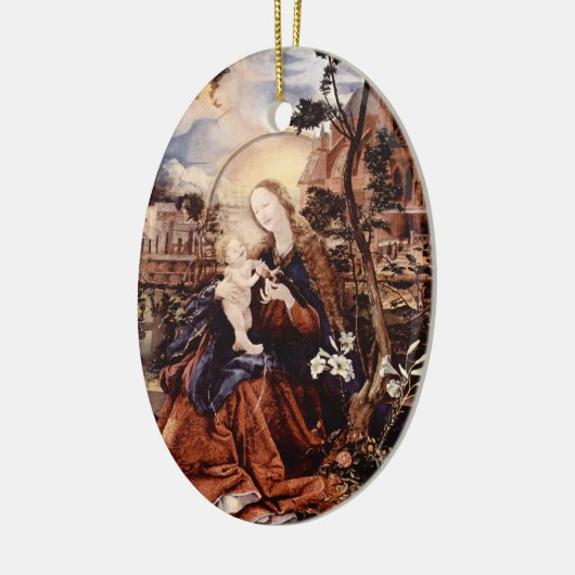 NATIVITEIT MET WITTE LEVENS - MAGISCH VAN CHRISTMA KERAMISCH ORNAMENT (Links)