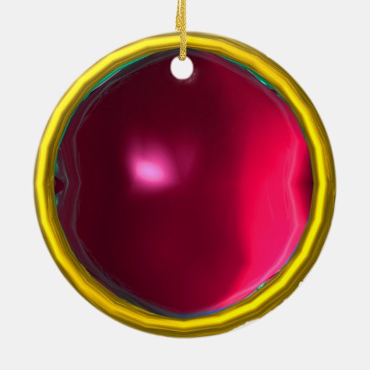 NATIVITEIT MET WITTE LEVENS - MAGISCH VAN CHRISTMA KERAMISCH ORNAMENT (Achterkant)