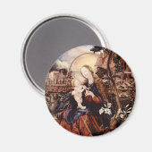 NATIVITEIT MET WITTE LEVENS - MAGISCH VAN CHRISTMA MAGNEET (Voorkant / Achterkant)