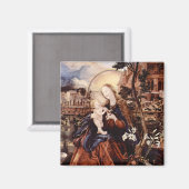 NATIVITEIT MET WITTE LEVENS - MAGISCH VAN CHRISTMA MAGNEET (Voorkant / Achterkant)