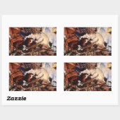 NATIVITEIT MET WITTE LEVENS - MAGISCH VAN CHRISTMA RECHTHOEKIGE STICKER (Vel)