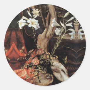 NATIVITEIT MET WITTE LEVENS - MAGISCH VAN CHRISTMA RONDE STICKER