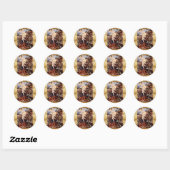 NATIVITEIT MET WITTE LEVENS - MAGISCH VAN CHRISTMA RONDE STICKER (Vel)