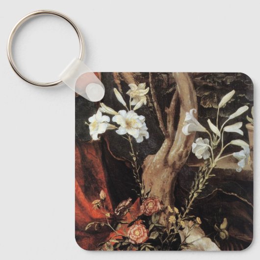 NATIVITEIT MET WITTE LEVENS - MAGISCH VAN CHRISTMA SLEUTELHANGER (Voorkant)