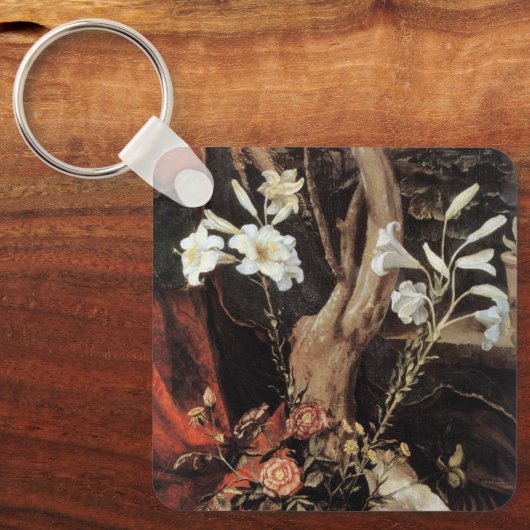 NATIVITEIT MET WITTE LEVENS - MAGISCH VAN CHRISTMA SLEUTELHANGER (Voorkant)