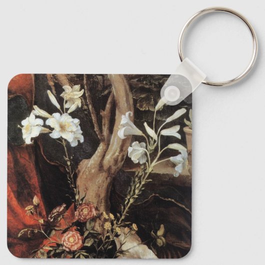 NATIVITEIT MET WITTE LEVENS - MAGISCH VAN CHRISTMA SLEUTELHANGER (Achterkant)