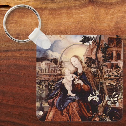 NATIVITEIT MET WITTE LEVENS - MAGISCH VAN CHRISTMA SLEUTELHANGER (Voorkant)