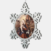 NATIVITEIT MET WITTE LEVENS - MAGISCH VAN CHRISTMA TIN SNEEUWVLOK ORNAMENT (Rechts)