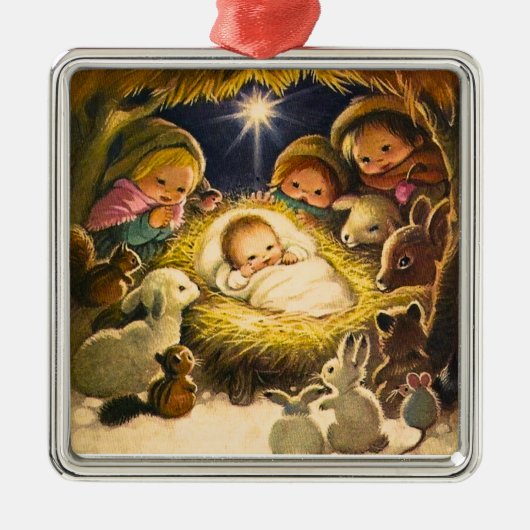 Nativiteit Metalen Ornament (Voorkant)