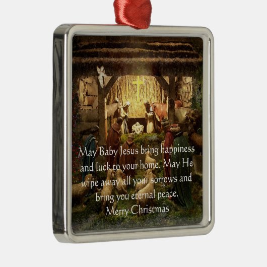 Nativiteit Metalen Ornament (Rechts)