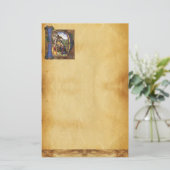 NATIVITEIT MONOGRAM CHRISTMAS PARCHCHCHMENT BRIEFPAPIER (Staand voorkant)