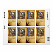 NATIVITEIT MONOGRAM CHRISTMAS PARCHCHCHMENT ETIKET (Full Sheet)