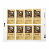 NATIVITEIT MONOGRAM CHRISTMAS PARCHCHCHMENT ETIKET (Full Sheet)