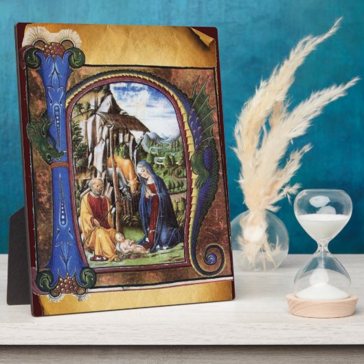 NATIVITEIT MONOGRAM CHRISTMAS PARCHCHCHMENT FOTOPLAAT (Zijkant)