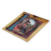 NATIVITEIT MONOGRAM CHRISTMAS PARCHCHCHMENT TEGELTJE (Zijkant)