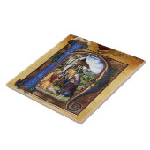 NATIVITEIT MONOGRAM CHRISTMAS PARCHCHCHMENT TEGELTJE (Zijkant)