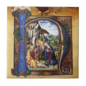 NATIVITEIT MONOGRAM CHRISTMAS PARCHCHCHMENT TEGELTJE (Voorkant)