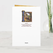 NATIVITEIT MONOGRAM CHRISTMAS PARCHCHMENT Green Ge Feestdagen Kaart (Achterkant)