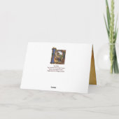 NATIVITEIT MONOGRAM CHRISTMAS PARCHMENT Red Ruby G Feestdagen Kaart (Achterkant)