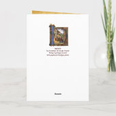 NATIVITEIT MONOGRAM CHRISTMAS PARCHMENT Red Ruby G Feestdagen Kaart (Achterkant)