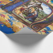 NATIVITEIT MONOGRAM FLORAAL CHRISTMAS PARCHCHMENT CADEAUPAPIER (Hoek)