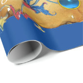 NATIVITEIT MONOGRAM FLORAAL CHRISTMAS PARCHCHMENT CADEAUPAPIER (Rol Hoek)