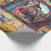 NATIVITEIT MONOGRAM FLORAAL CHRISTMAS PARCHCHMENT CADEAUPAPIER (Hoek)