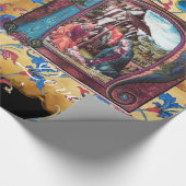 NATIVITEIT MONOGRAM FLORAAL CHRISTMAS PARCHCHMENT CADEAUPAPIER (Hoek)