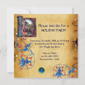 NATIVITEIT MONOGRAM FLORAAL CHRISTMAS PARCHCHMENT KAART (Achterkant)
