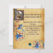 NATIVITEIT MONOGRAM FLORAAL CHRISTMAS PARCHCHMENT KAART (Achterkant)