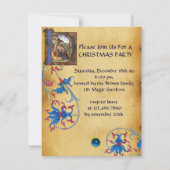 NATIVITEIT MONOGRAM FLORAAL CHRISTMAS PARCHCHMENT KAART (Achterkant)