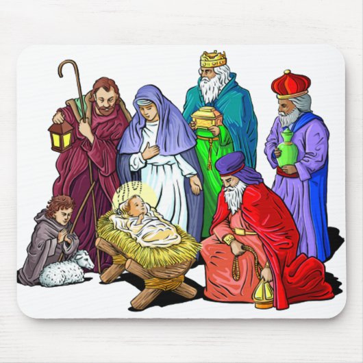 Nativiteit Mousepad Muismat (Voorkant)