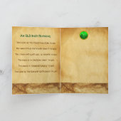 NATIVITEIT Old Irish Kerstbesnijdenis Parchment Feestdagen Kaart (Binnen)