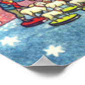 Nativiteit onder kerstboomschilderdruk poster (Hoek)