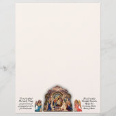 Nativiteit op achterste vreugde voor de Wereld met Briefhoofd (Achterkant)