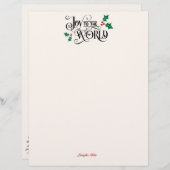 Nativiteit op achterste vreugde voor de Wereld met Briefhoofd (Voorkant / Achterkant)