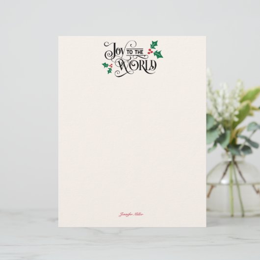 Nativiteit op achterste vreugde voor de Wereld met Briefhoofd (Staand voorkant)