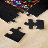 Nativiteit op gekleurd glas legpuzzel (Zijkant)