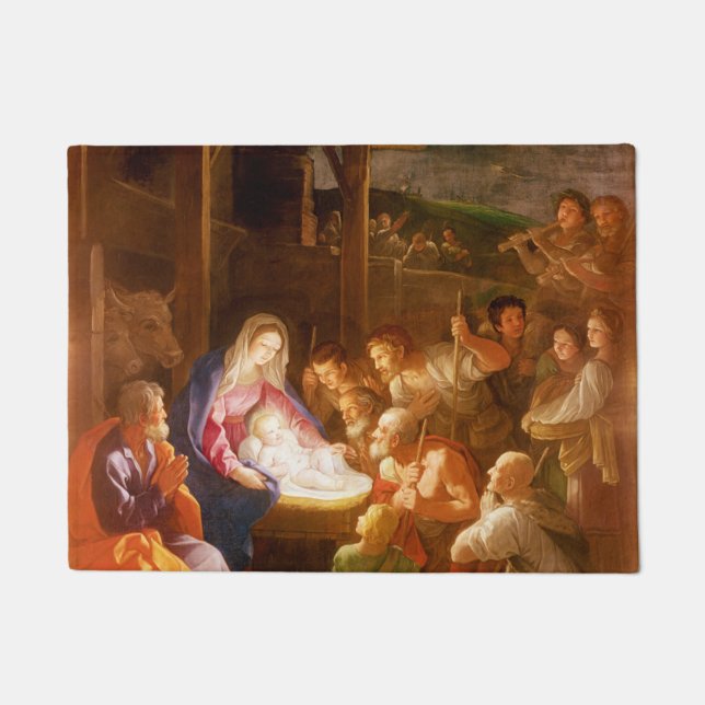 Nativiteit op nacht 1640 deurmat (Voorkant)