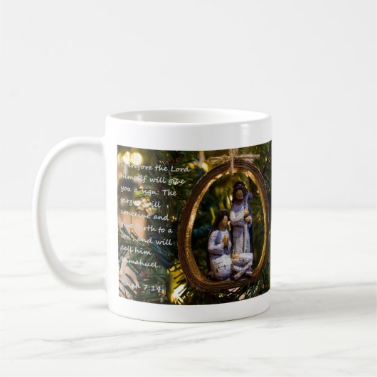 Nativiteit Ornament Isiah Seven Veertien koffie Mo Koffiemok (Links)