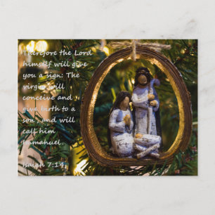 Nativiteit Ornament Isiah Zeventienveertienkerst Briefkaart