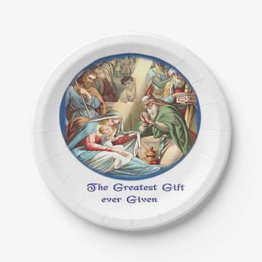 Nativiteit Papieren Bordje (Voorkant)