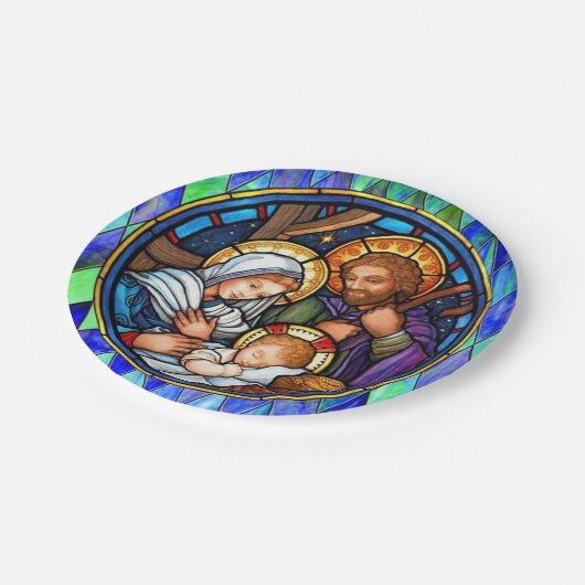 Nativiteit Papieren Bordje (Gekanteld)