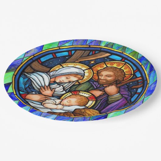 Nativiteit Papieren Bordje (Gekanteld)